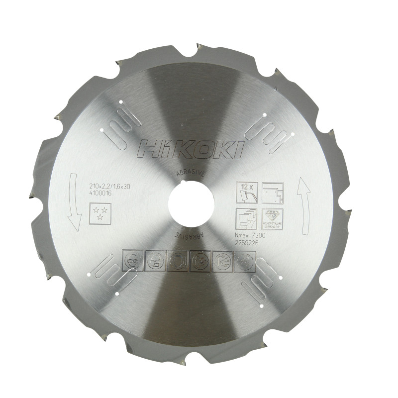 Lame Scie Circ. Ø210X30 Z12 - Plaque Plâtre/Ciment