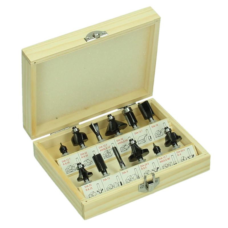 Coffret De 12 Fraises 6 mm Hm