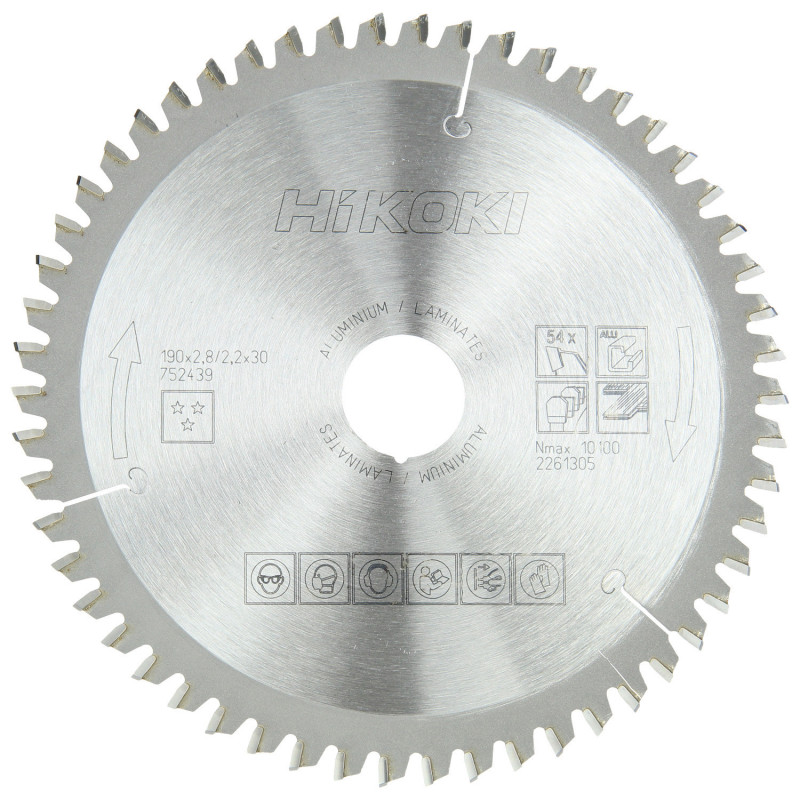 Lame Scie Circulaire Ø190 X 30 Z54 - Alu/Stratifié