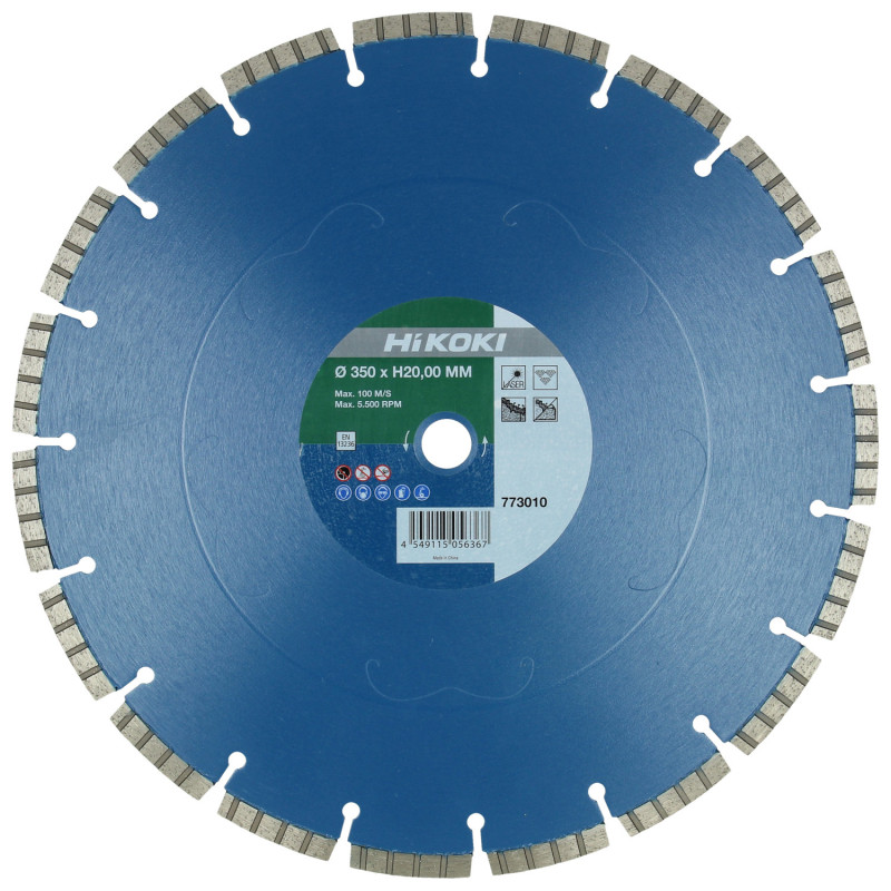 Disc Diamant Ø350X20,0X10 - Béton Standard Laser - Mtx Très Durs