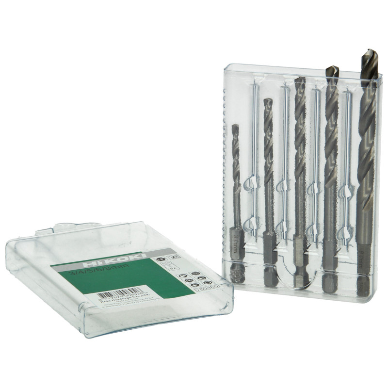 Coffret Forets Métaux G Din 338 + Queue 1/4" (X5)