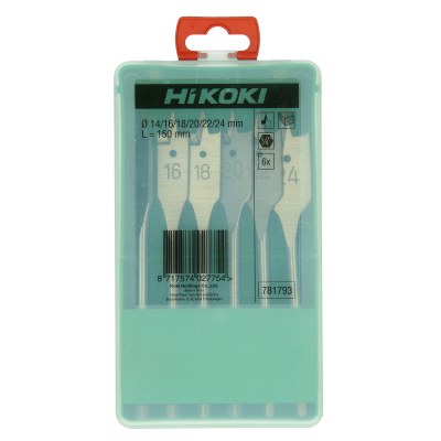 Coffret 6 Mèches À Bois Plates (14/16/18/20/22/24)