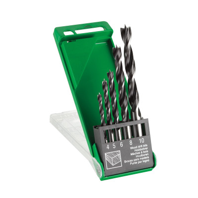 Set 5 Mèches À Bois Hélicoïdales Ø4/5/6/8/10 - O