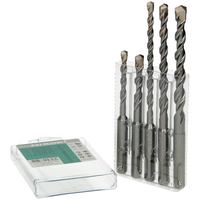 Set 5 Foret Béton SDS+ Hm Ø6/8X110+ 6/8/10X160 2T