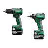 Kit 18V 2Ah Brushless Perc.Percu.55Nm Dv18Dd + Viss.Choc 140Nm Wh18Dd - 2 Batt.