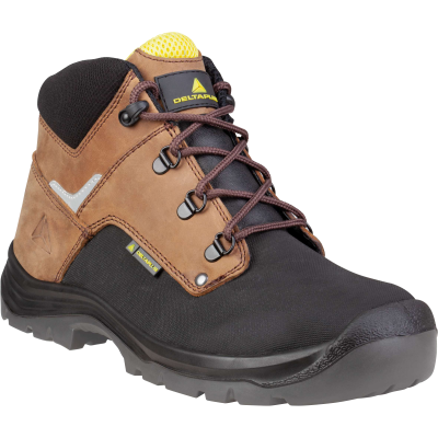 Chaussure Haute - Croûte De Cuir Enduit Pu - Cuir Vachette - Semelle : Pu/2D Ch.