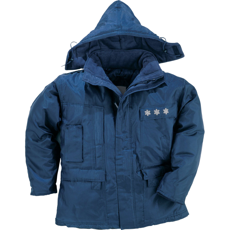 Parka Grand Froid - Sergé 85% Polyester 15% Coton Veste Laponie2 Bleu Xl Bleu Ma