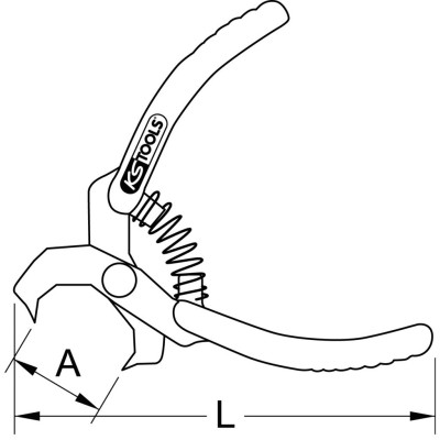 Pince À Agrafes Coudée, 100 mm