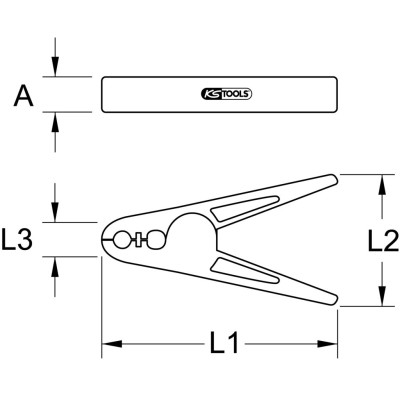 Pince De Fixation Plastique À Ressort Isolée 1000V, 165 X 18 mm
