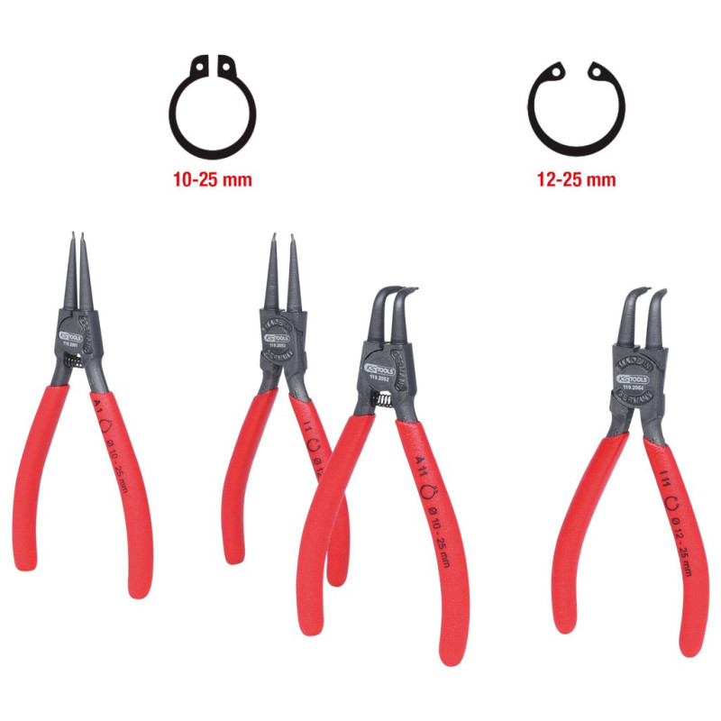 Jeu De Pinces À Circlips, 12-25 mm, 4Pcs
