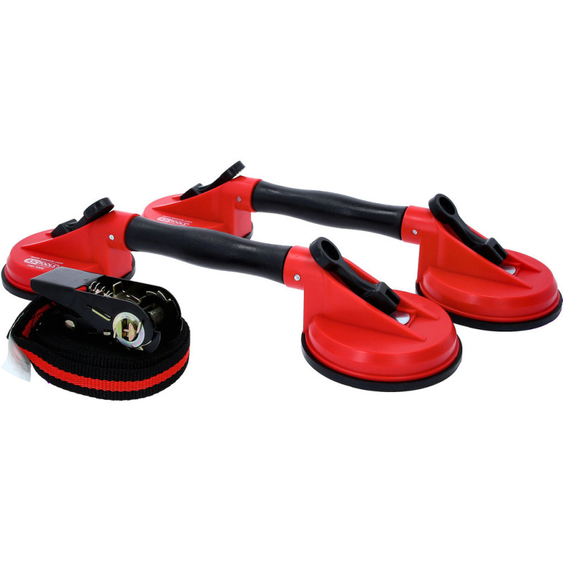 Jeu De Ventouses Double Pour Vitre Ou Pare-Brise Et Sangle
