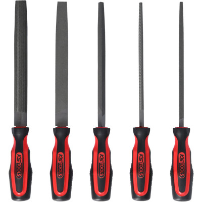 Jeu De 5 Limes Emmanchées Demi-Douces De Différentes Formes