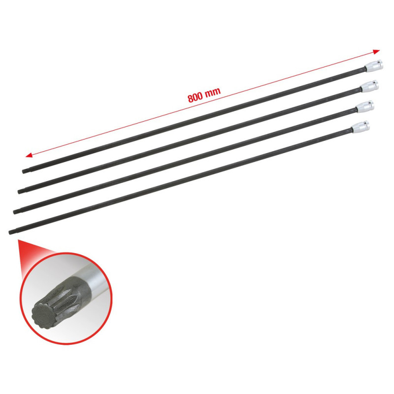 Jeu De Douilles Tournevis Xzn® Pour Cardan, 4 Pièces