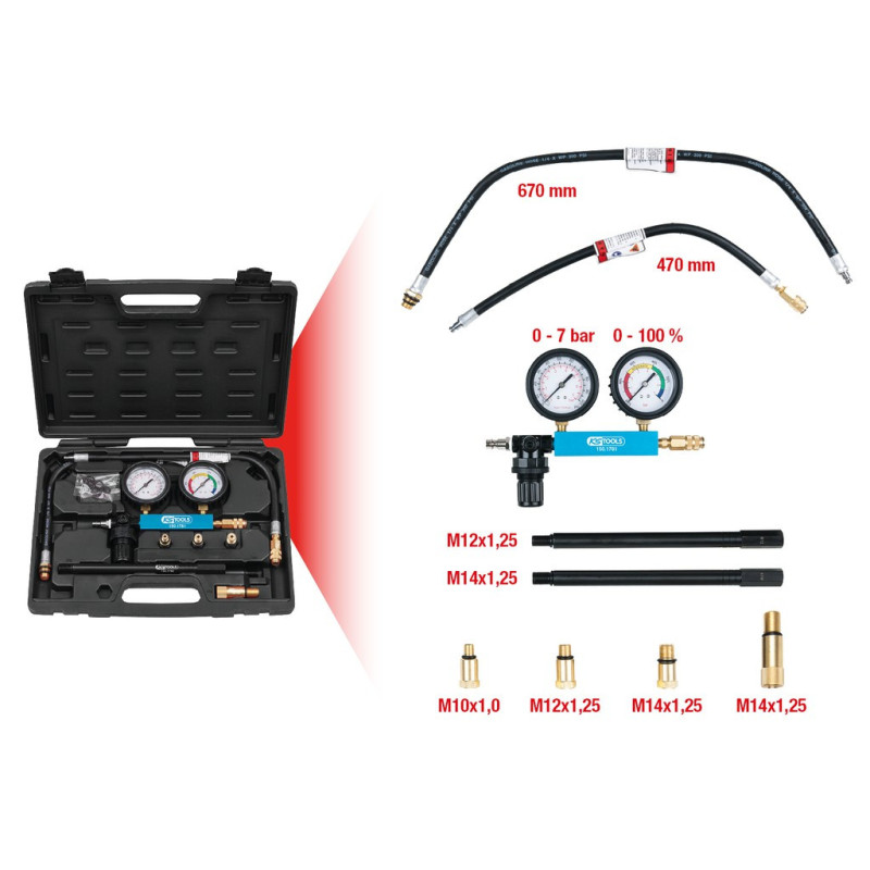 Testeur De Perte De Pression De Cylindre, 9 Pièces