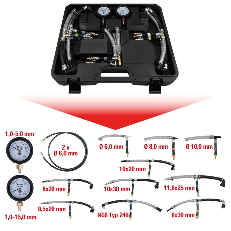 Coffret De Contrôle Basse Pression Des Carburants, 14 Pièces