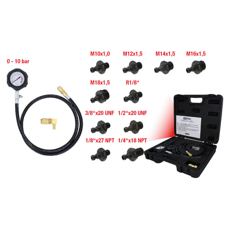 Jauge De Pression D'Huile Avec Adaptateurs