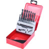 Coffret De 19 Forets HSS Laminés, Ø1,0-10,0 mm
