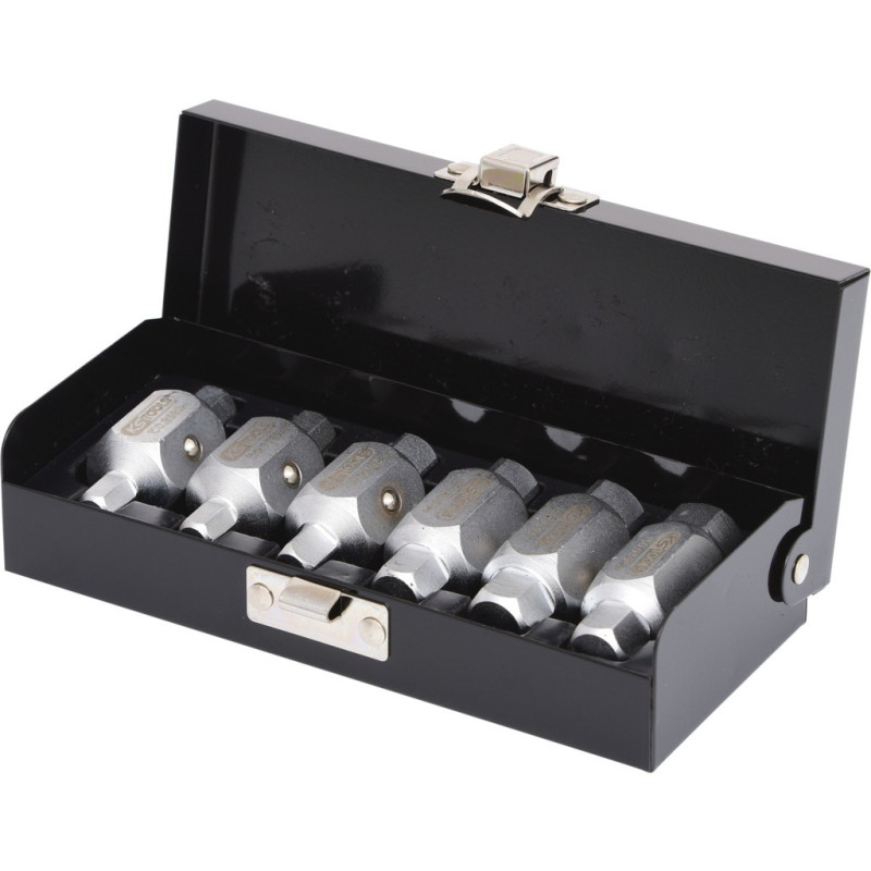 Coffret De 6 Embouts Pour Bouchons De Vidange, Entrainement 6 Pans 21 mm