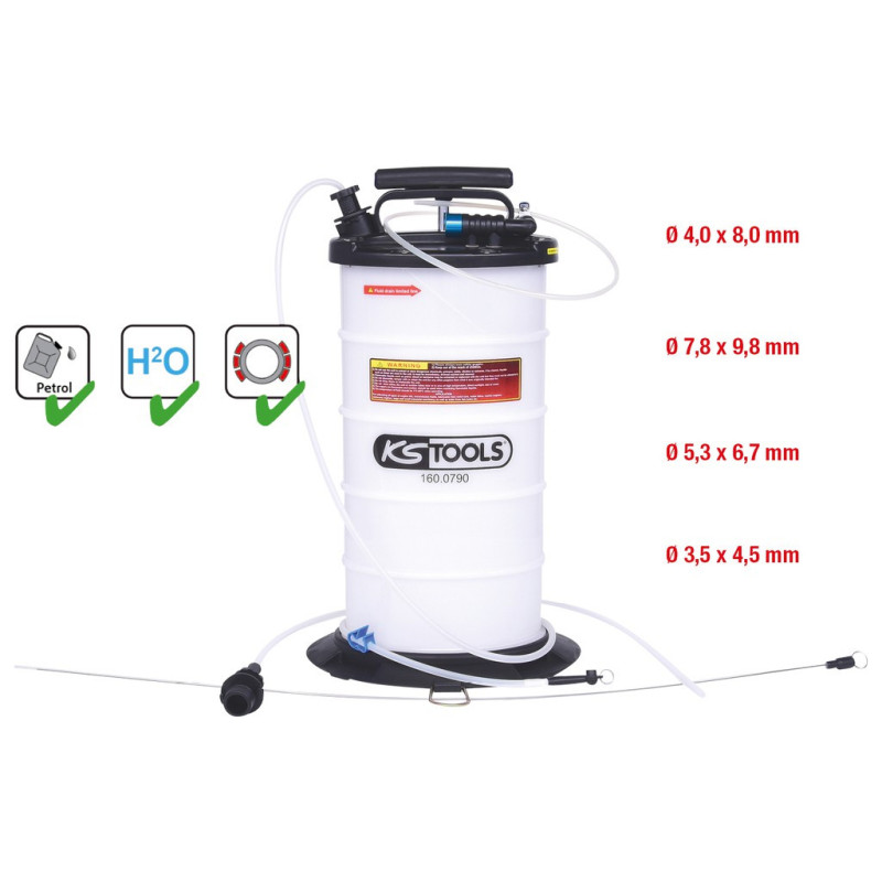 Pompe D'Aspiration Par Vide 9,5L Avec 4 Sondes