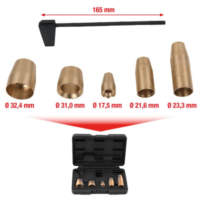 Jeu De 5 Douilles Pour Pompes À Injection Avec Gabarit De Réglage