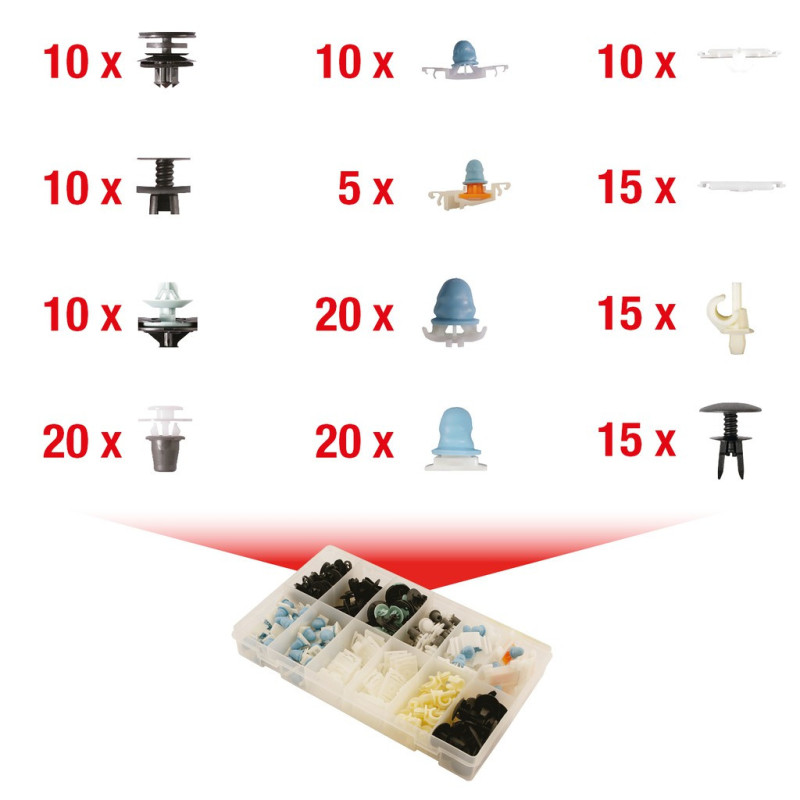 Assortiment D'Agrafes Pour Audi, 160 Pcs