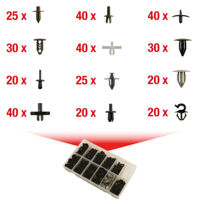Assortiment D'Agrafes Pour Volvo, 350 Pcs