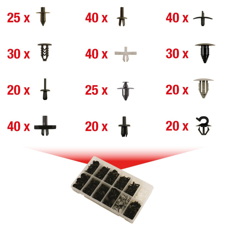 Assortiment D'Agrafes Pour Volvo, 350 Pcs