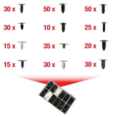 Assortiment D'Agreafes De Fixaton Pour Faisceaux De Câbles, 340 Pcs