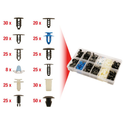 Assortiment D'Agrafes Pour Fiat, 308 Pcs
