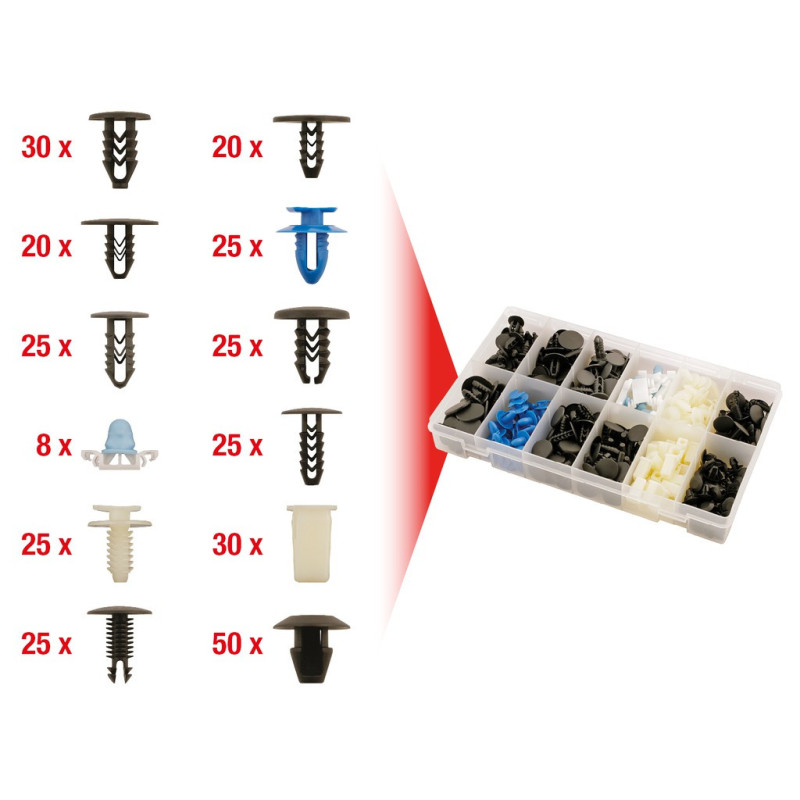 Assortiment D'Agrafes Pour Fiat, 308 Pcs
