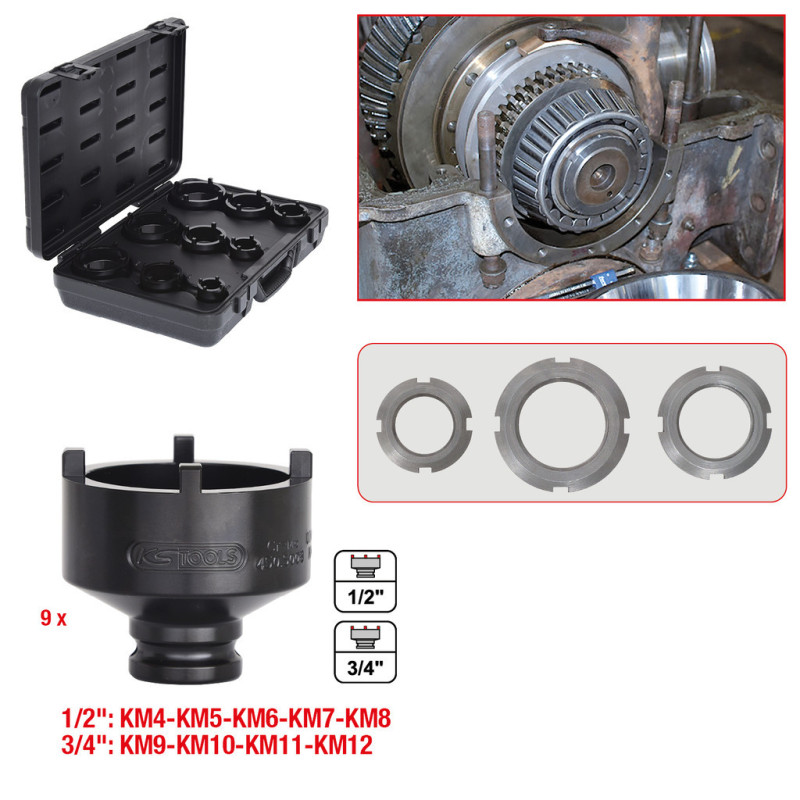 Jeu De Douilles À Ergots Pour Écrous De Moyeux, 9Pcs