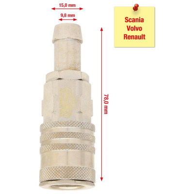 Coupleur De Remplissage Et De Purge De Radiateur Scania/Volvo/Renault