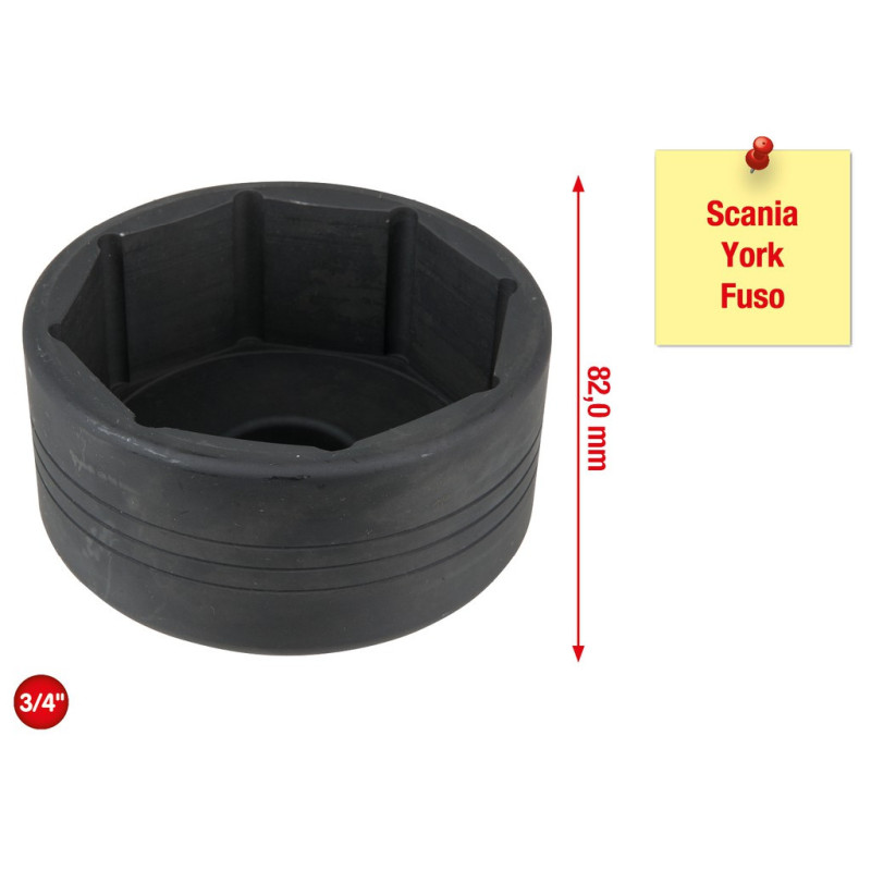 Douille 8 Pans Pour Écrou D'Essieu Scania, York Et Fuso, 95 mm