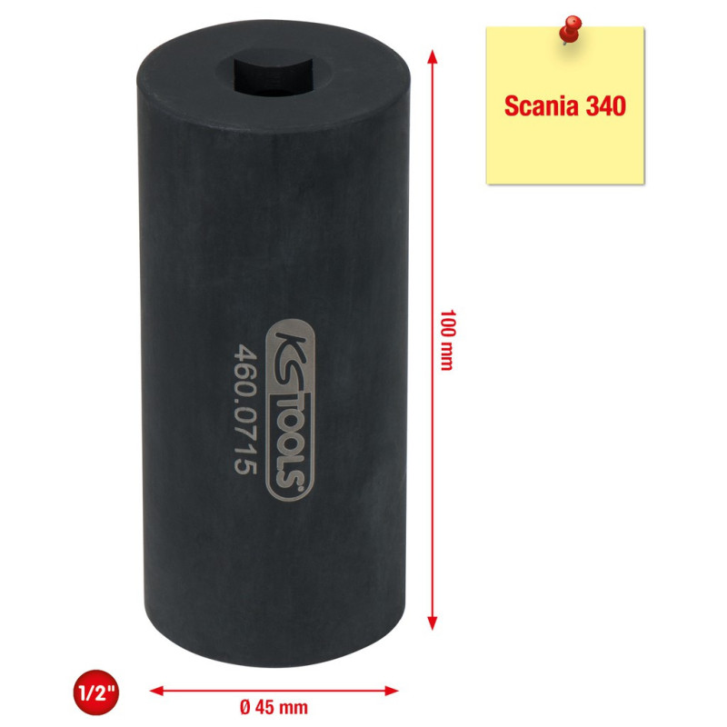 Douille 1/2'' - 38Mm Pour Injecteur Scania 340