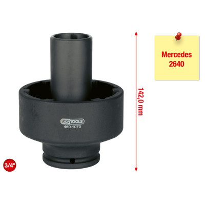 Douille 3/4'' À 6 Ergots Ø 46 mm Avec Tube De Centrage Pour Mercedes