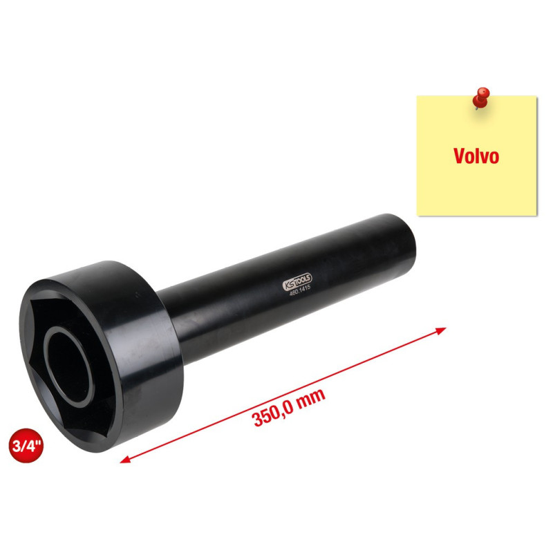 Douille 6 Pans Avec Tube De Centrage Pour Volvo, 95 mm