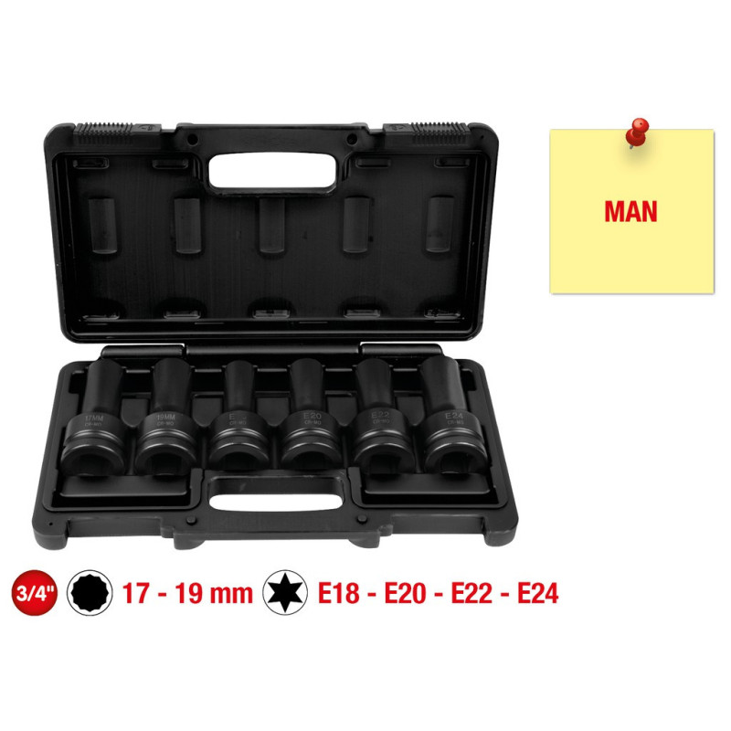 Jeu De Douilles À Chocs Longues Pour Vis De Culasse, 6 Pcs