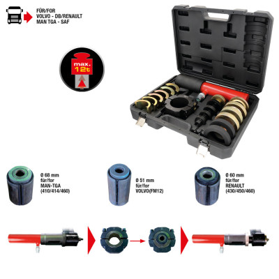 Jeu De Bagues De Montage Pour Silentblocs - 19 Pièces