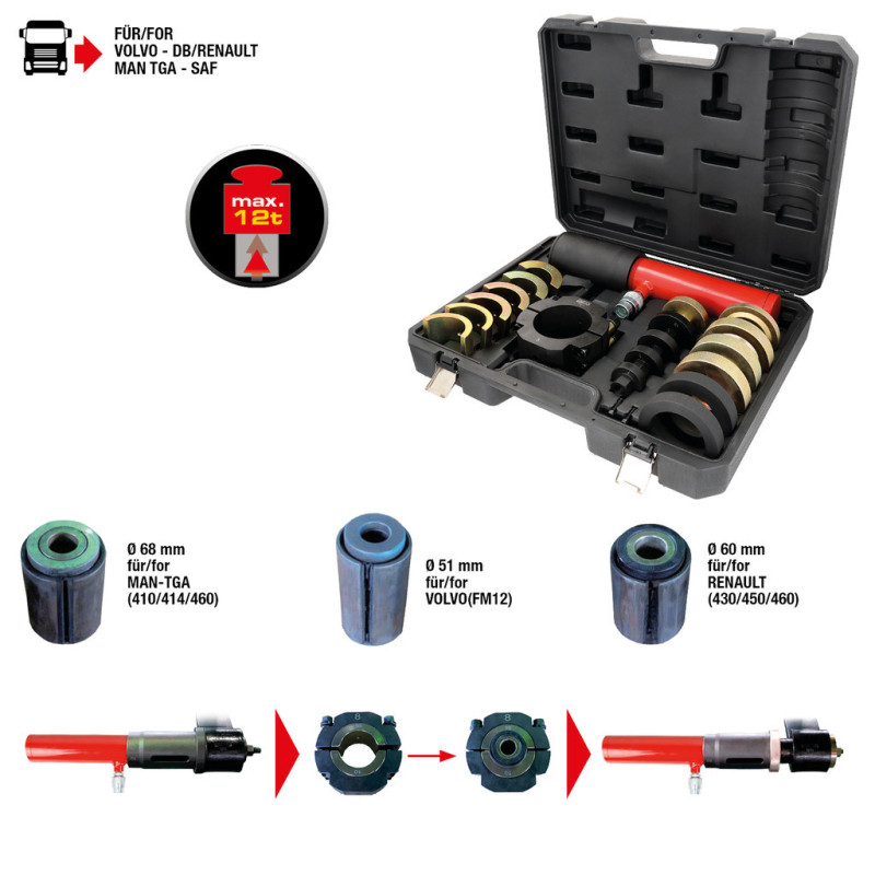 Jeu De Bagues De Montage Pour Silentblocs - 19 Pièces