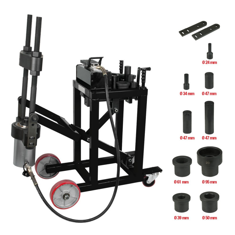 Presse À Pivot 75 T Avec Kit De Douilles, 29 Pièces