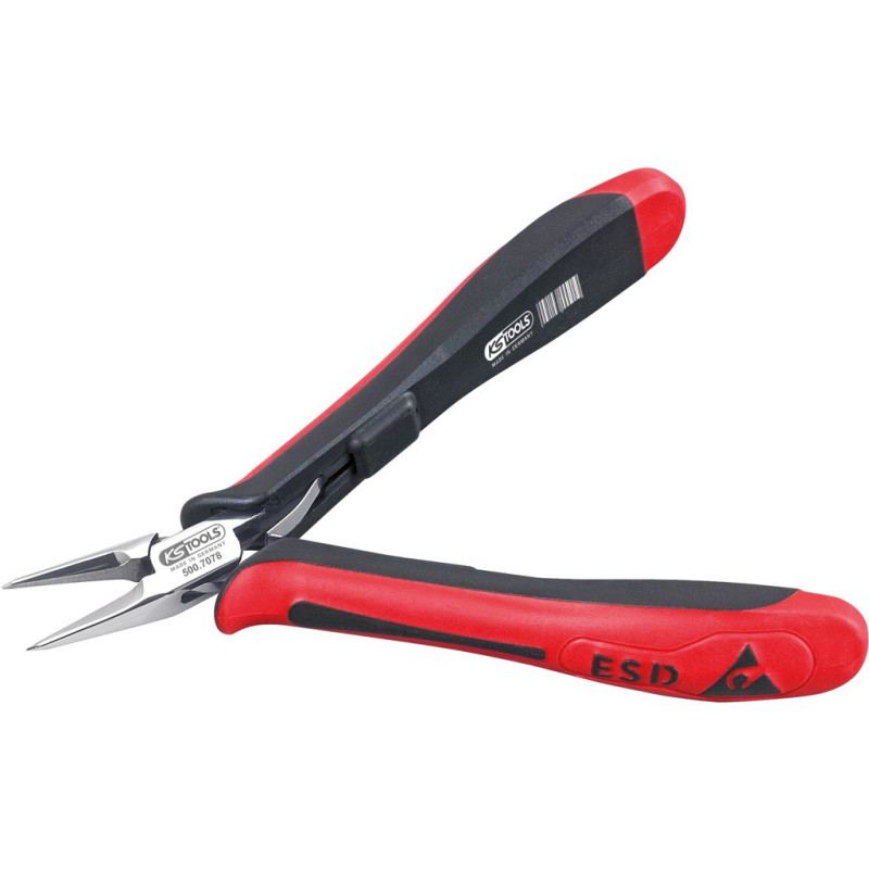 Pince Esd À Becs Demi-Ronds Lisses, 130 mm