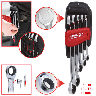 Jeu De 5 Clés Mixtes Cliquet Gearplus®