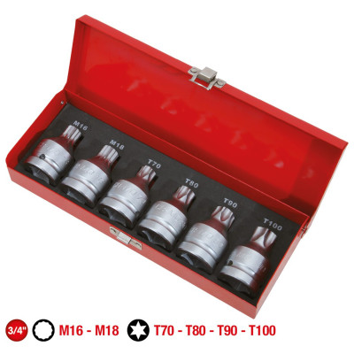 Jeu De Douilles À Chocs Xzn® Et Torx® 3/4'', M16-18 - T60 À 100