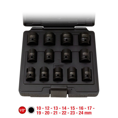 Coffret De 13 Douilles À Chocs 12 Pans 1/2'', 10 À 24 mm