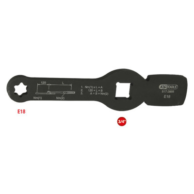 Clé À Frapper Torx® E 18 Pour Raccords D'Étriers De Frein