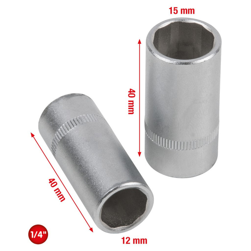 Jeu De 2 Douilles Pour La Révision Des Circuits De Climatisation