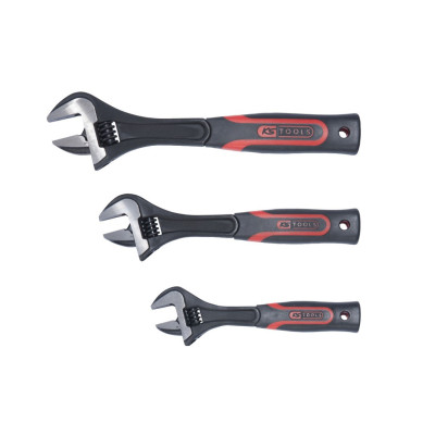 Jeu De 3 Clés À Molette À Manche Bi-Matière, 8'' - 10'' - 12''