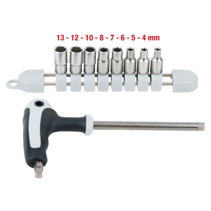Jeu De Douilles Inox 1/4'', 9 Pcs