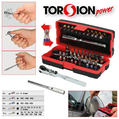 Coffret De 28 Embouts De Vissage 1/4'' À Code Couleur Torsionpower®