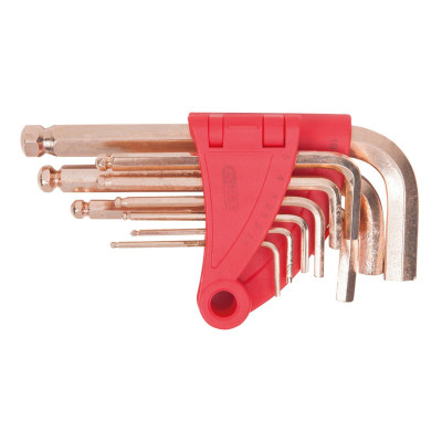 Jeu De Clés Mâles Tête Sphérique Sur Support Bronzeplus, 8 Pièces